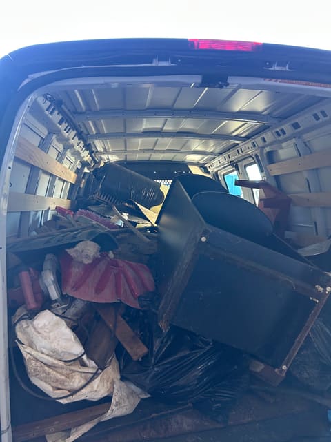 A full van load of furniture and household items